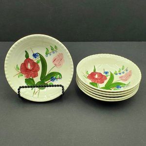 Blue Ridge Southern Potteries Bluebell Bouquet Fruit Dessert Berry Sauce Bowls